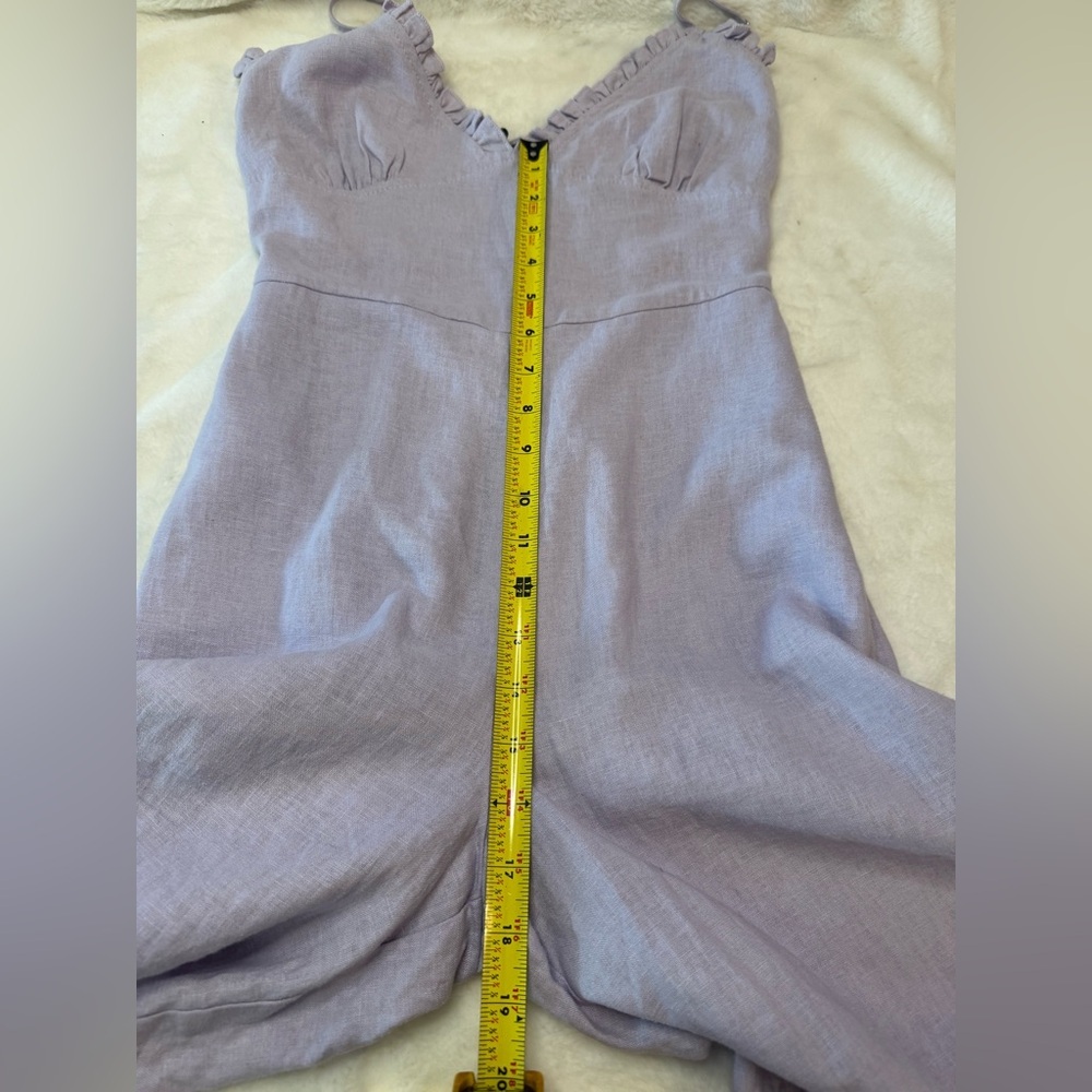Forever 21 Lavender Linen Blend Wide Leg Jumpsuit XS NWT - Picture 11 of 14